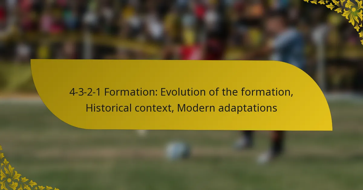 4-3-2-1 Formation: Evolution of the formation, Historical context, Modern adaptations