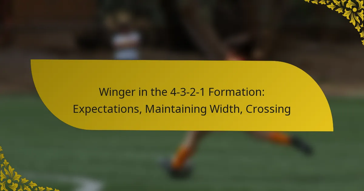 Winger in the 4-3-2-1 Formation: Expectations, Maintaining Width, Crossing