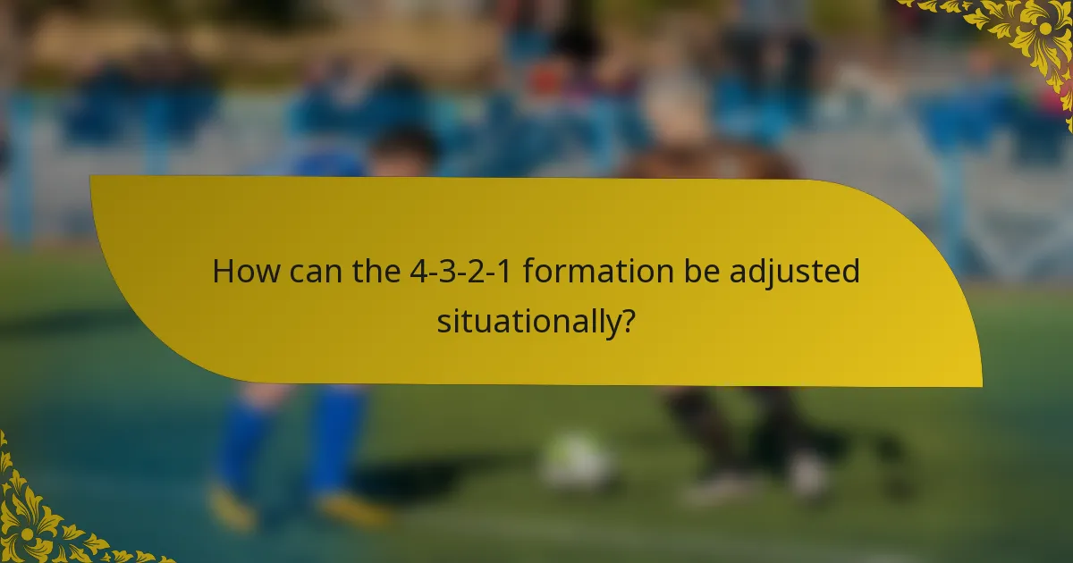 How can the 4-3-2-1 formation be adjusted situationally?
