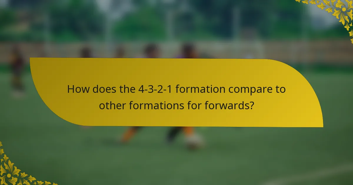 How does the 4-3-2-1 formation compare to other formations for forwards?