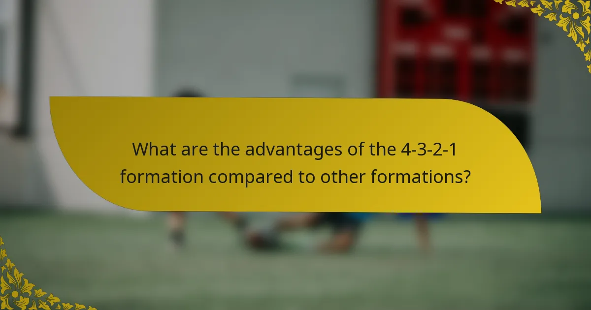 What are the advantages of the 4-3-2-1 formation compared to other formations?